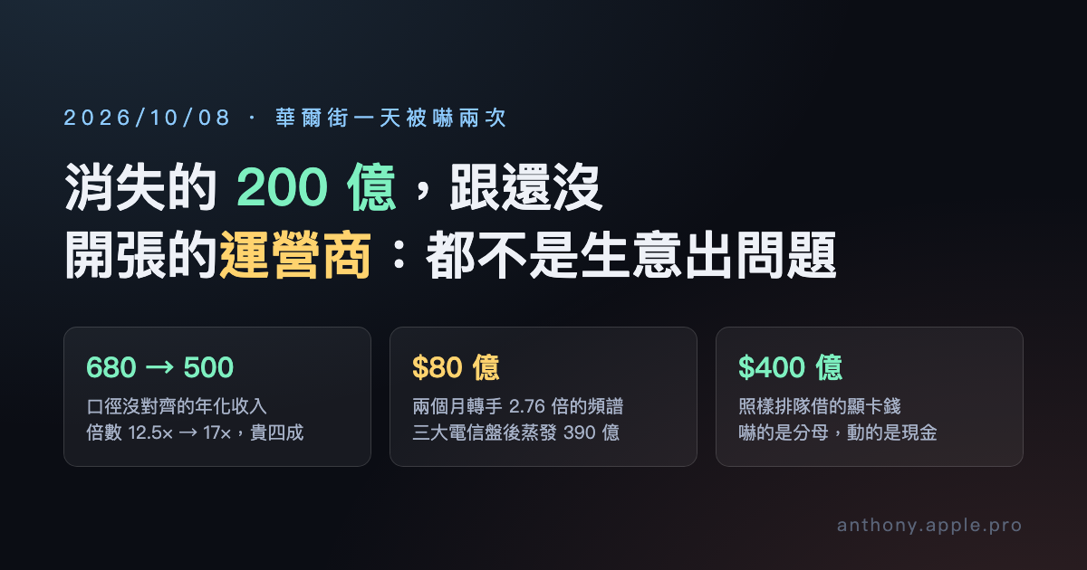 10/8 華爾街一天被嚇兩次